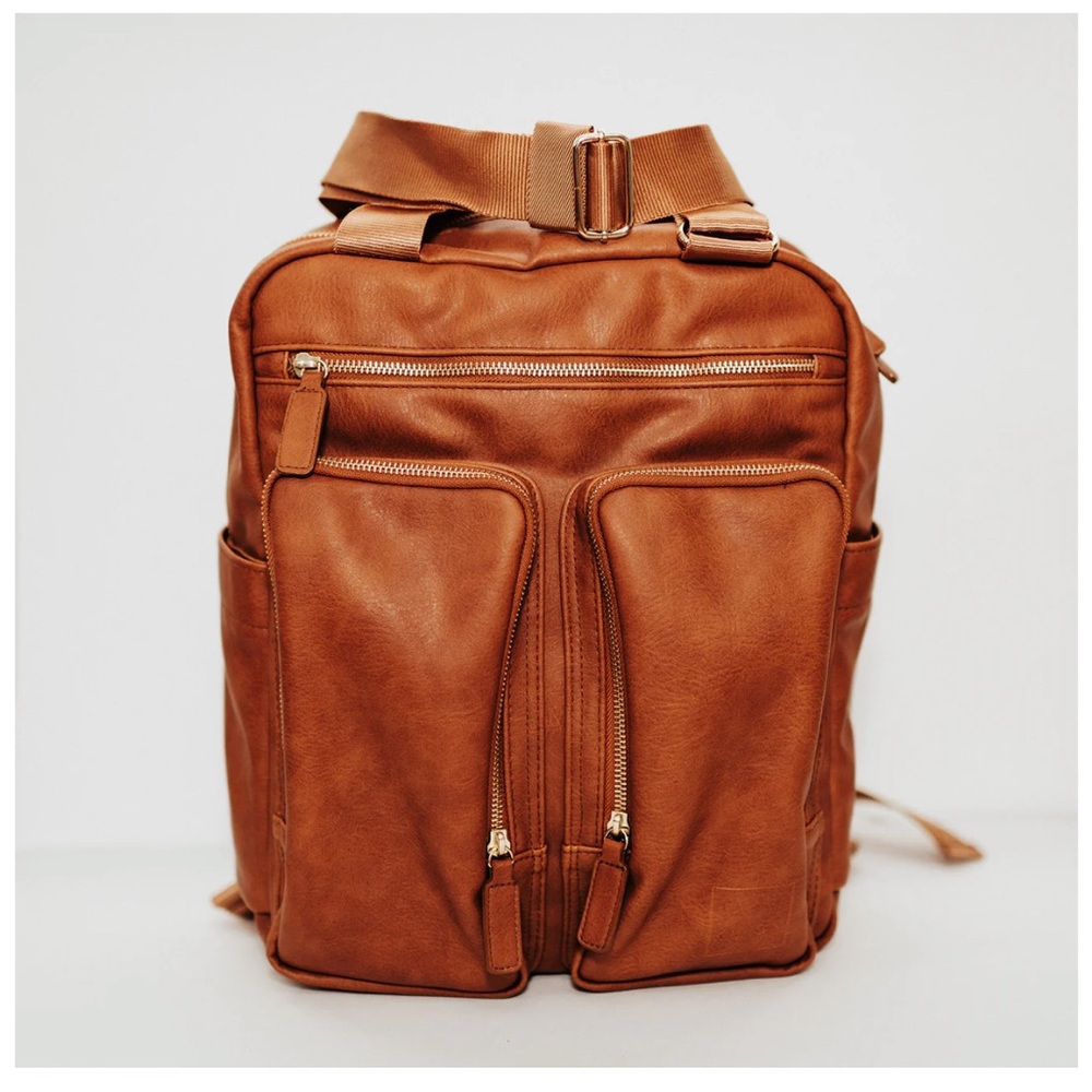 Brown Leather Backpack